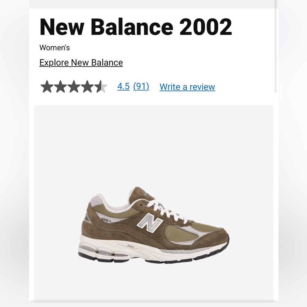 New Balance 2002 green sneakers